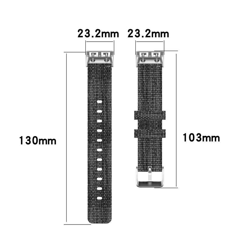 For Garmin Forerunner 35 / 30 Universal Nylon Canvas Watch Band(Grey)