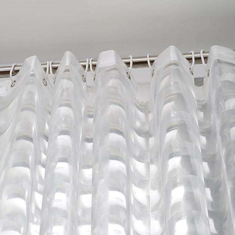 Bathroom EVA Shower Curtain 3D Translucent Thick Waterproof Mildew Sanitary Partition Curtain Sho...