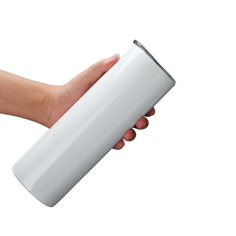 20OZ Double Layer 304 Stainless Steel Car Straight Thermos Cup(White)