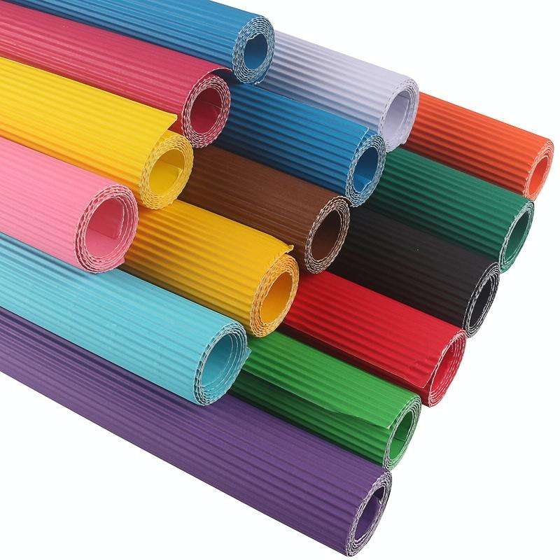 10 Sheets Corrugated Paper Thickened Wrapping Paper Handmade DIY Wrapping Paper Material, Specifi...