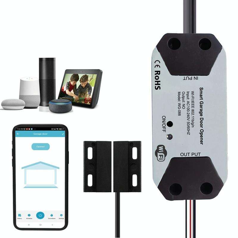 Tuya APP Remote Control WIFI Smart Garage Door Controller, Specification: UK Plug