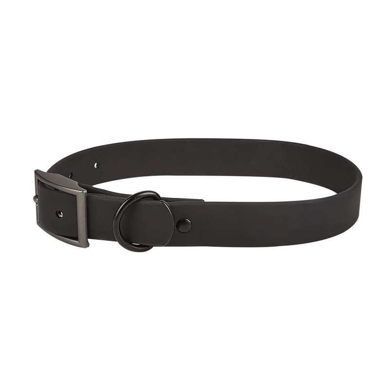 PVC Pet Loop Horsarine Dog Collar, Size: L(Black)