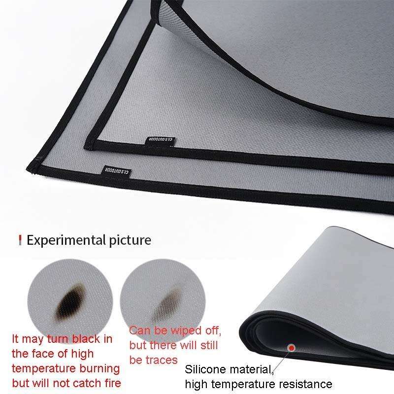 CLS Outdoor Camping Fireproof Cloth Picnic Barbecue Heat Insulation Mat Flame Retardant Fiberglas...