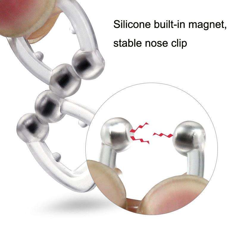 10 PCS Mini Portable Silicone Magnetic Snoring Stopper(Transparent)