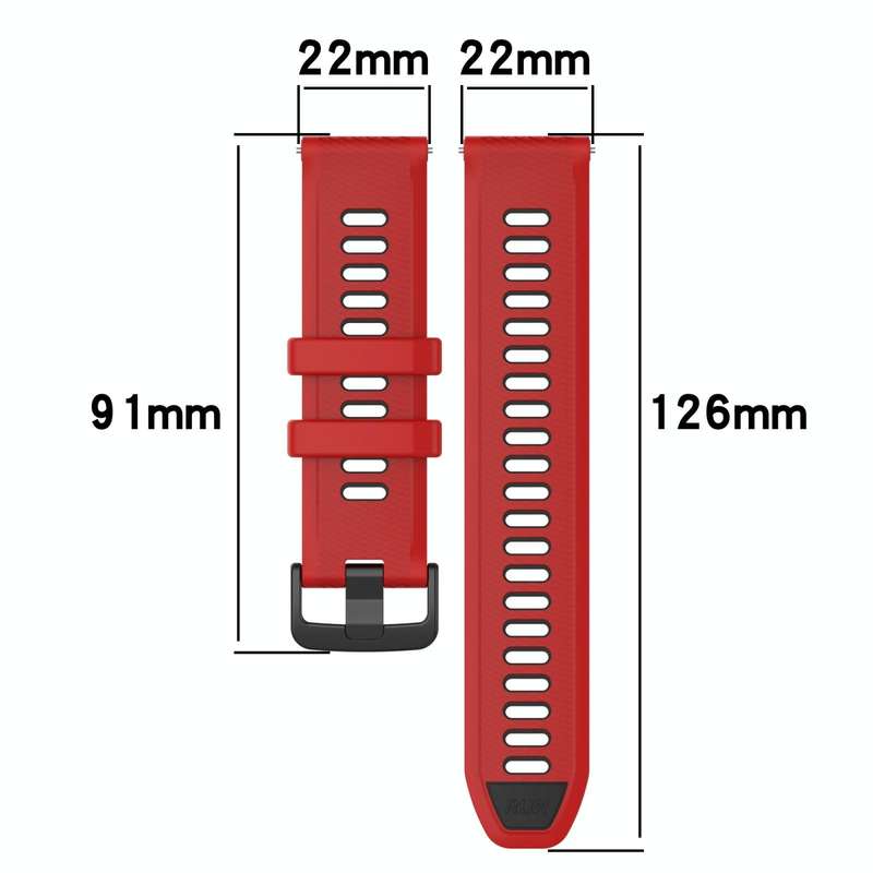 For SUUNTO 9 Peak Pro 22mm Sports Two-Color Silicone Watch Band(Olive Green+Black)