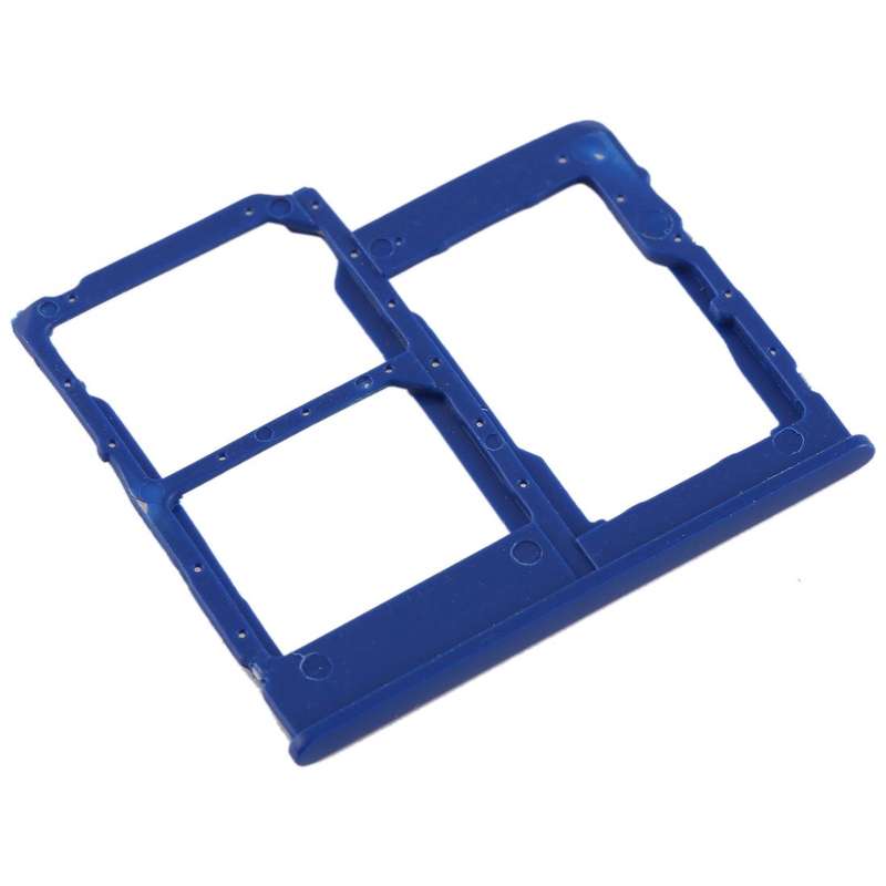 For Galaxy A40 SIM Card Tray + SIM Card Tray + Micro SD Card Tray (Blue)