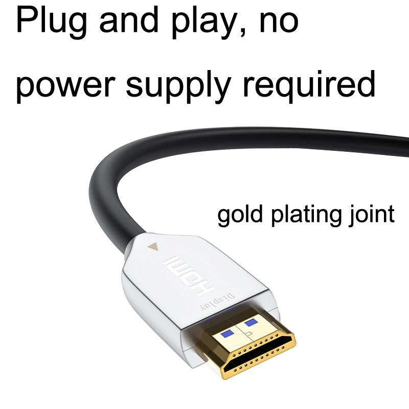2.0 Version HDMI Fiber Optical Line 4K Ultra High Clear Line Monitor Connecting Cable, Length: 50...