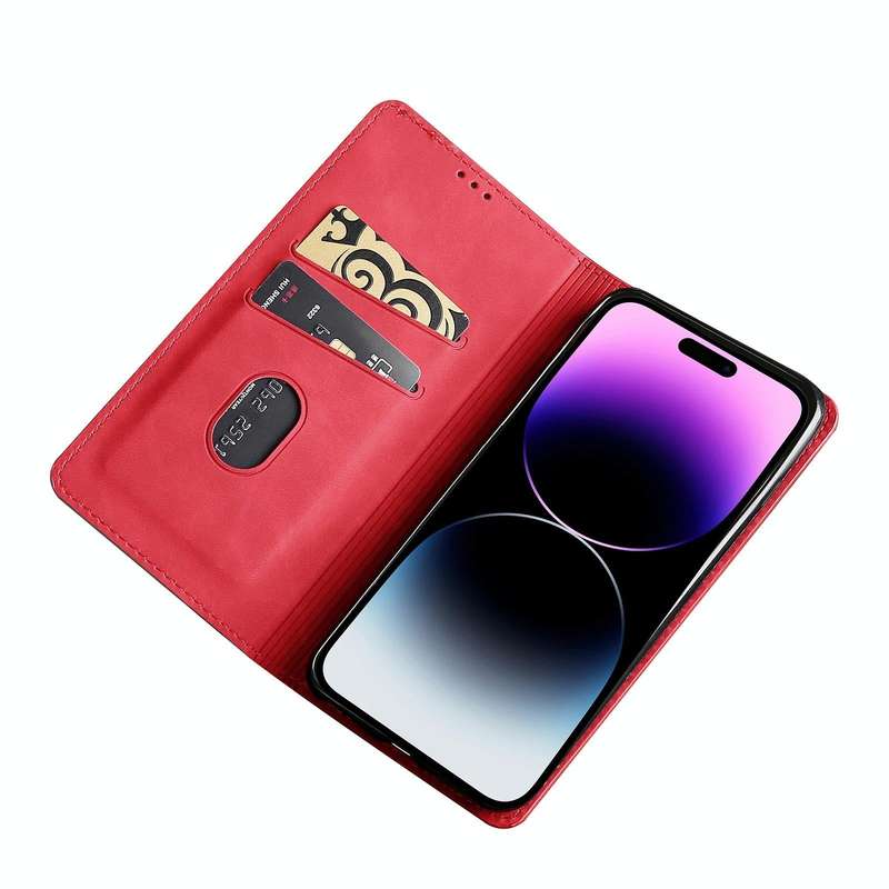 For vivo Y35 4G / Y22 / Y22s Skin Feel Magnetic Leather Phone Case(Red)