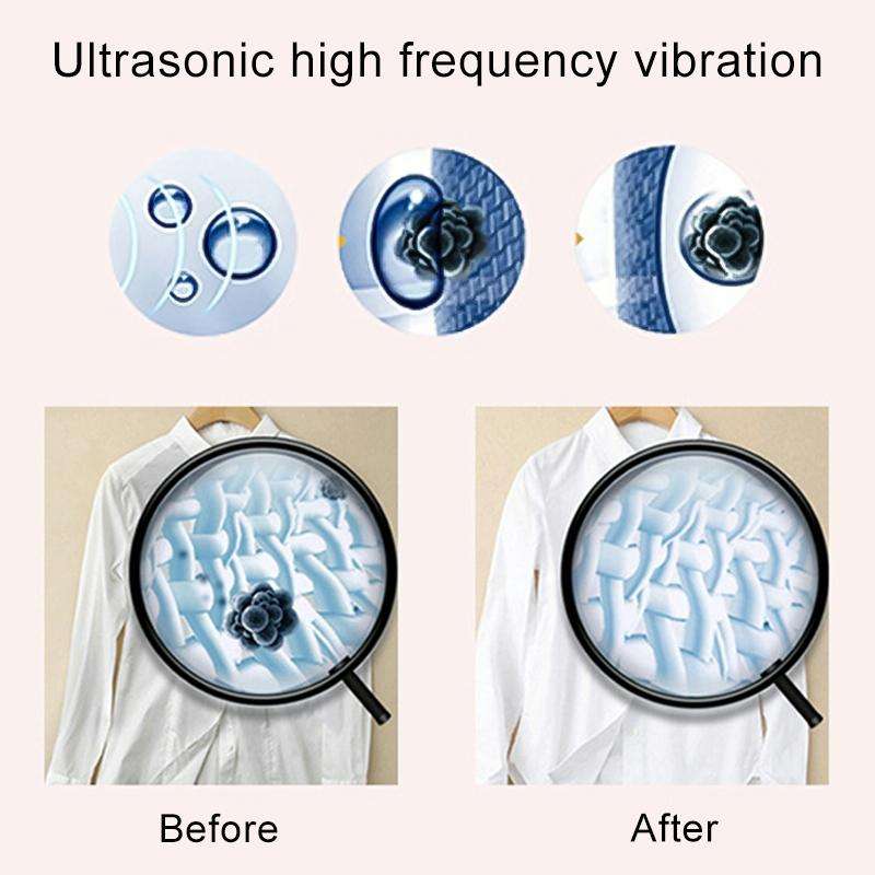 Macaroon Portable Mini Turbine Washing Machine Ultrasonic Washer(Pink)