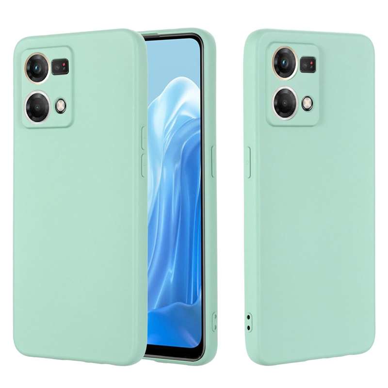For OPPO Reno 7 4G Global/F21 Pro 4G Pure Color Liquid Silicone Shockproof Full Coverage Phone Ca...