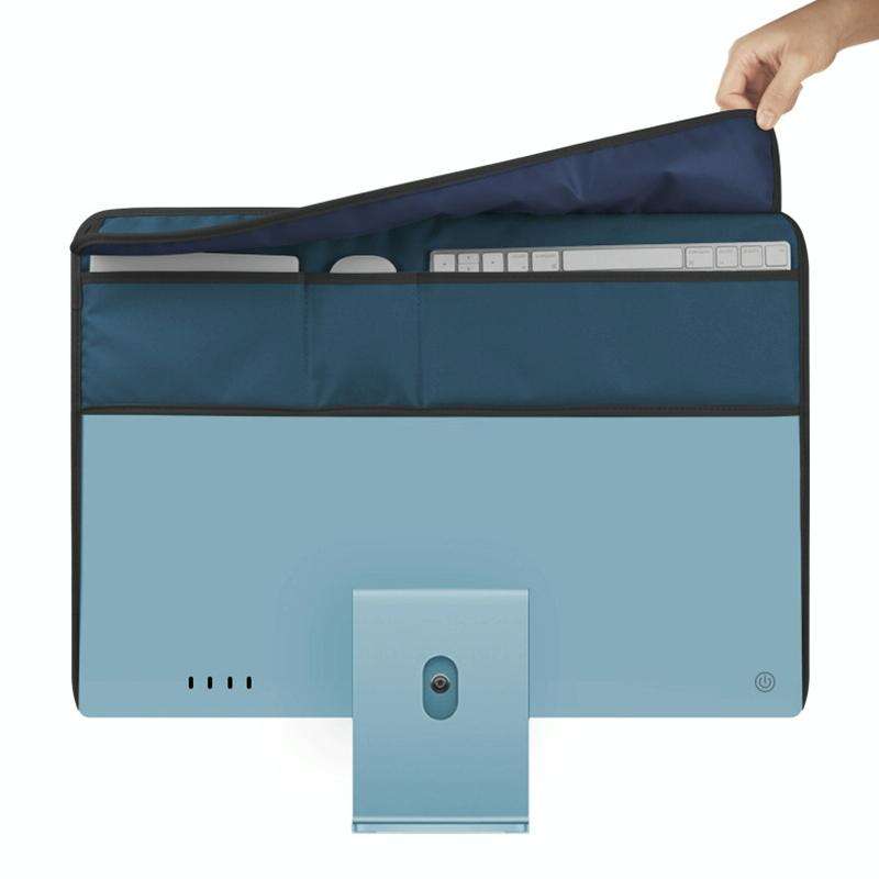 For 24 inch Apple iMac Portable Dustproof Cover Desktop Apple Computer LCD Monitor Cover with Sto...