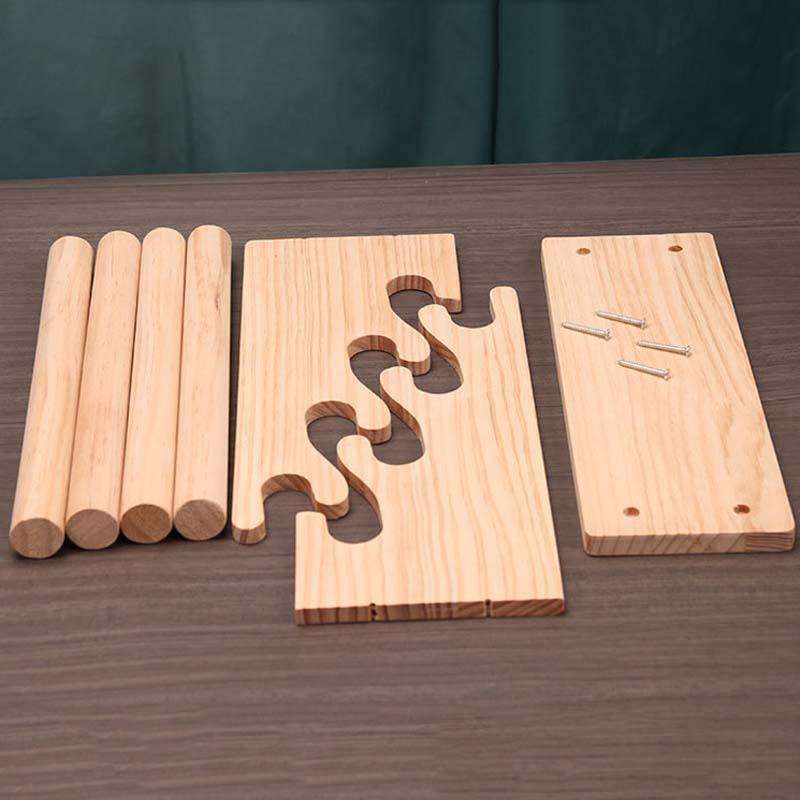 Solid Wood Detachable Jewelry Display Stand Watch Bangle Bracelet Storage Display Rack, Style: Th...