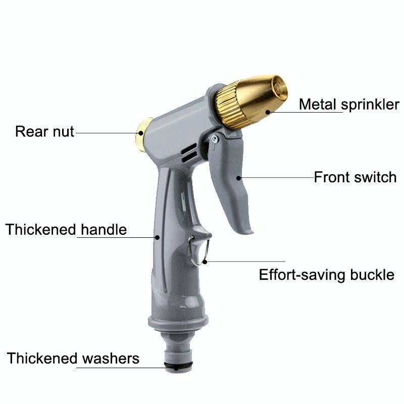 High Pressure Household Car Washer Telescopic Cleaning Spray, Style: H1 Short+3 Connectors+15m Tube