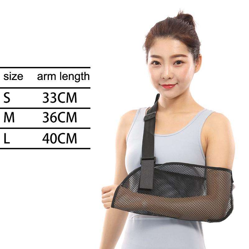 M Summer Breathable Arm Sling Arm Fracture Sprain Dislocation Fixation Belt(Black)
