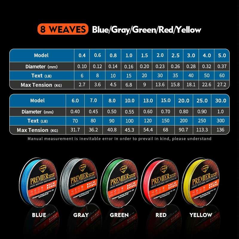 PROBEROS 8 Edited 100M Majestic Horse Fish Line, Line number: 0.4 / 6LB(Grey)