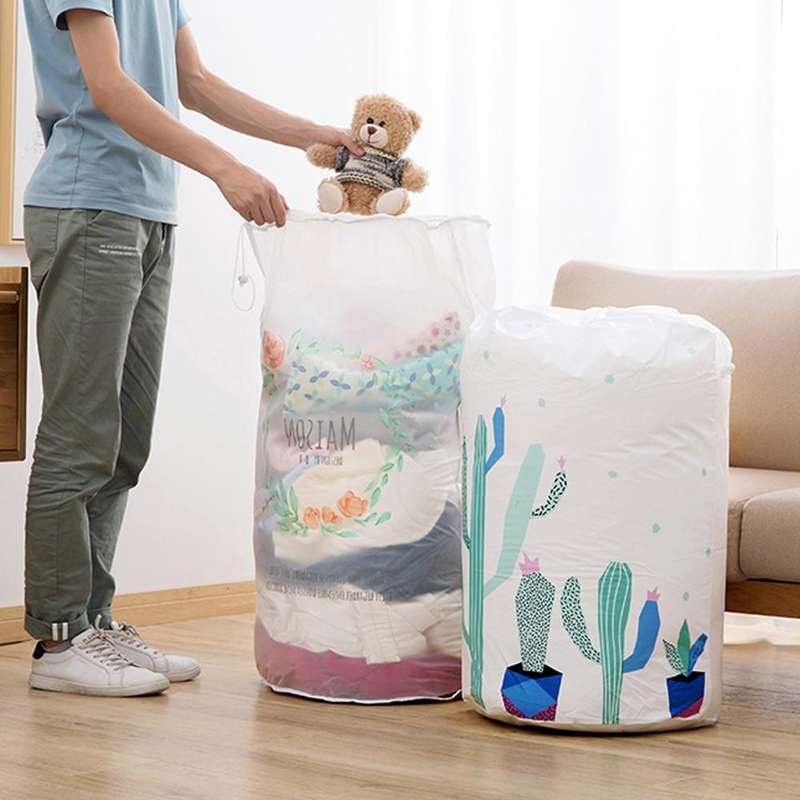 Large-capacity Household Waterproof Moisture-proof Quilt Storage Bag Packing Bag(Striped Deer)