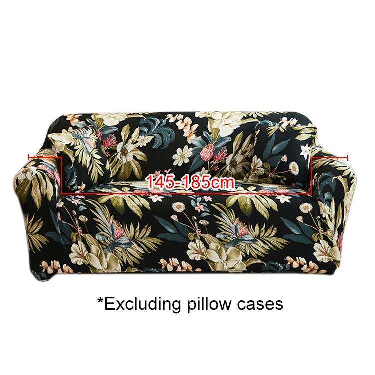 Double Seat Full Coverage Elastic Non-slip Sofa Cover(Orchid)