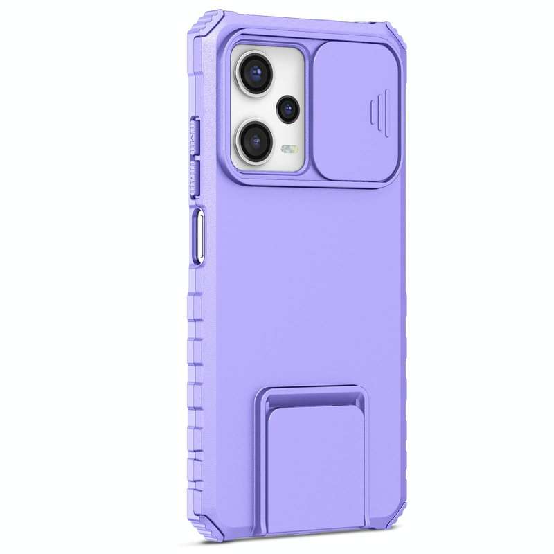 For Xiaomi Redmi Note 12 Pro 5G / Poco X5 Pro Stereoscopic Holder Sliding Camshield Phone Case(Pu...