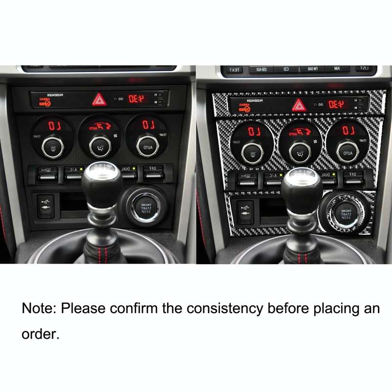 5 in 1 Car Carbon Fiber Control Panel A Decorative Sticker for Subaru BRZ / Toyota 86 2017-2019, ...