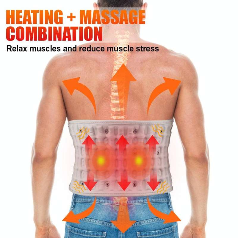 Hailicare Rechargeable Massage Inflatable Belt Warm Electric Heating Belt Without Cloth Bag