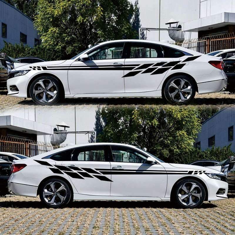 Car Styling Plaid Series PVC Sticker Auto Decorative Sticker (Black)