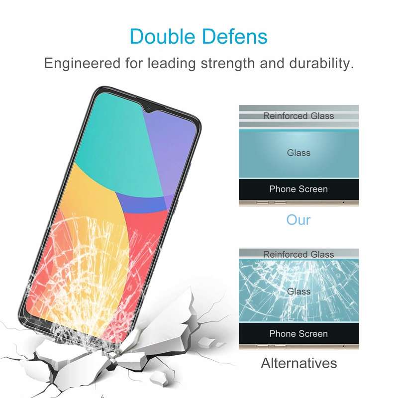 For Alcatel 1S 2021 50 PCS 0.26mm 9H 2.5D Tempered Glass Film