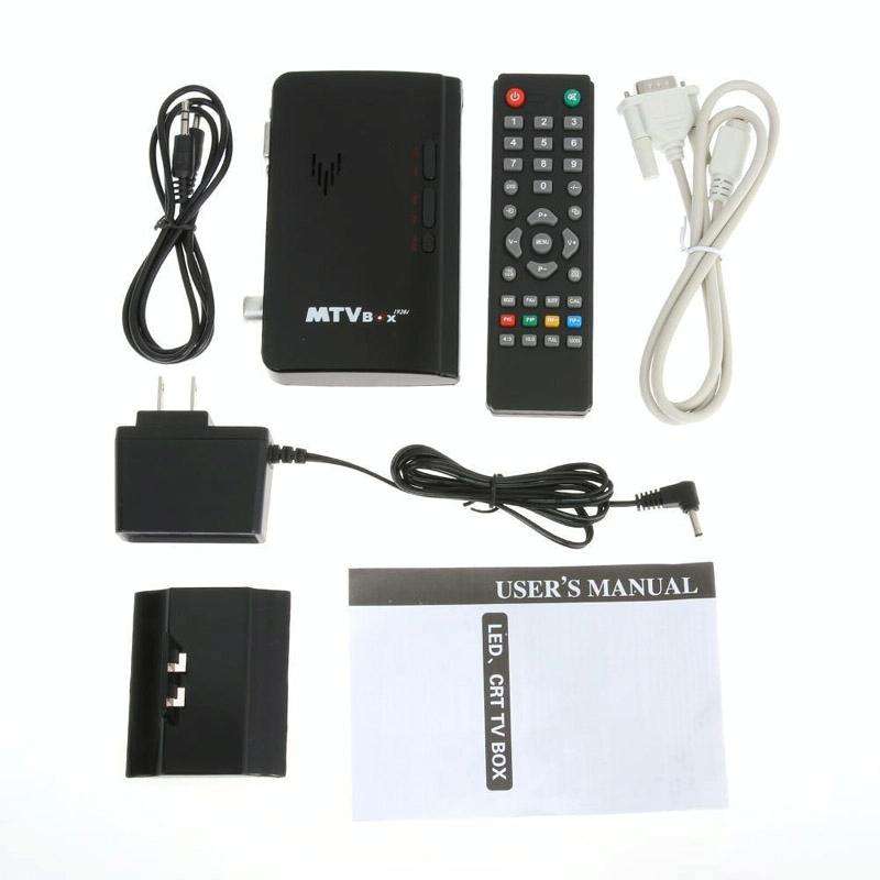 Global Mini LCD TV Receiver Box Digital Computer VGA TV Programs Tuner Receiver Dongle Monitor, M...