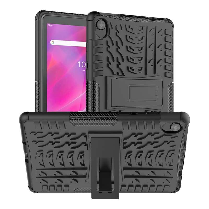 For Lenovo Tab M8 3rd Gen 8506 / M8 HD 8505 Tire Texture Shockproof TPU+PC Tablet Case with Holde...