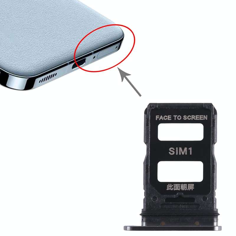 For Xiaomi 13 SIM Card Tray + SIM Card Tray (Black)