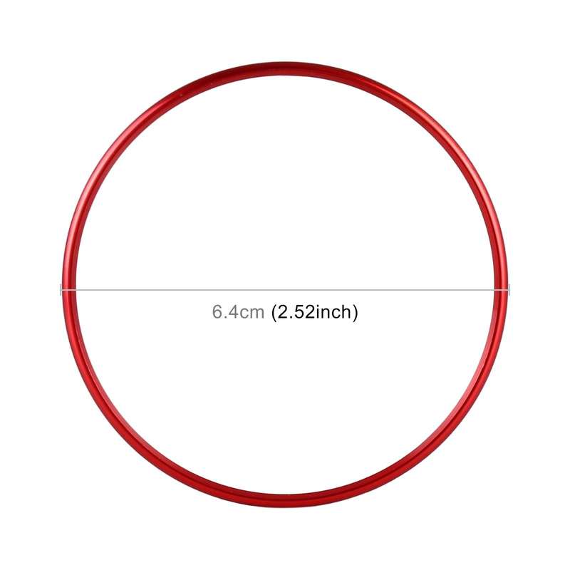 Car Headlight Switch Decorative Ring for Volkswagen Golf (Red)