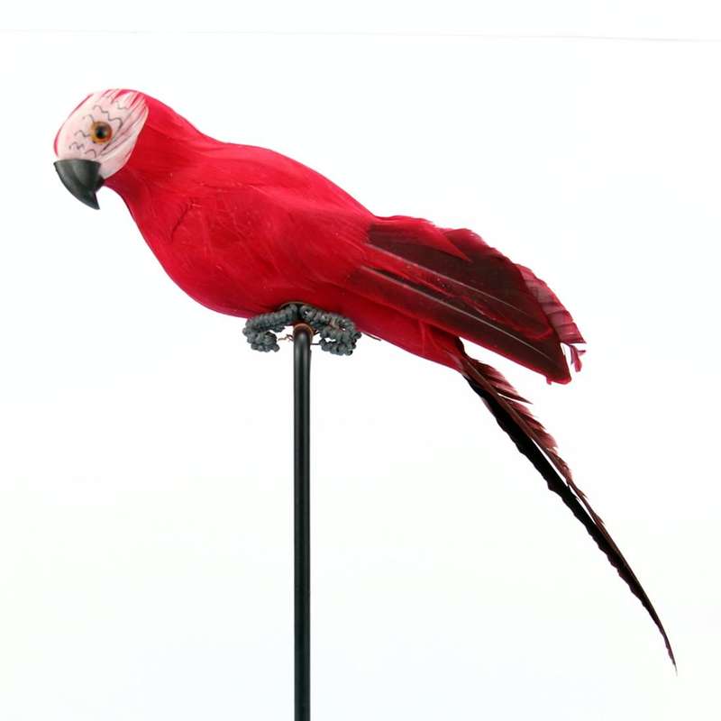 25cm Simulation Parrot Simulation Macaw Horticultural Decoration (Red)