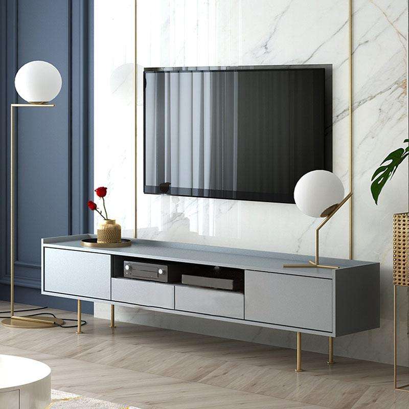 LH-TJ003 Adjustable Stainless Steel Round Tube Furniture Legs, Height: 13cm(Brushed Gold)