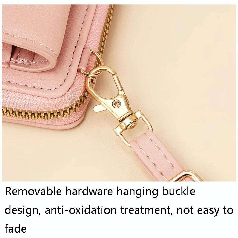 JLF012 Touch Screen Mobile Phone Bag Women Messenger Shoulder Bag(Brown)