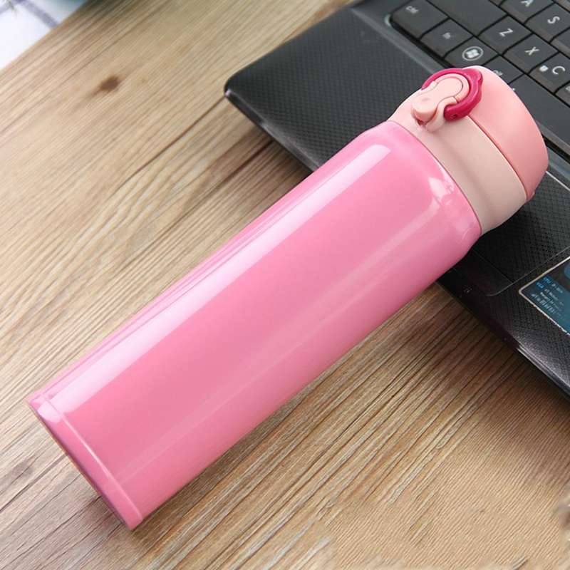 450ml Creative Portable Stainless Steel Vacuum Flask Vacuum Bottle (Red)