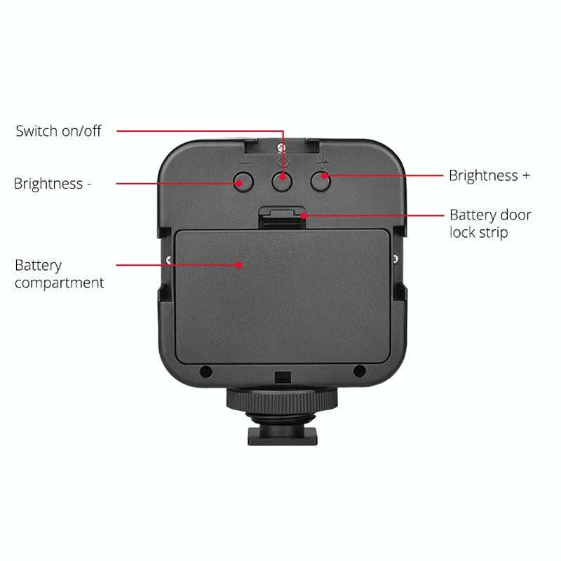 YELANGU LED01 49 LED Video Light for Camera / Video Camcorder (Black)