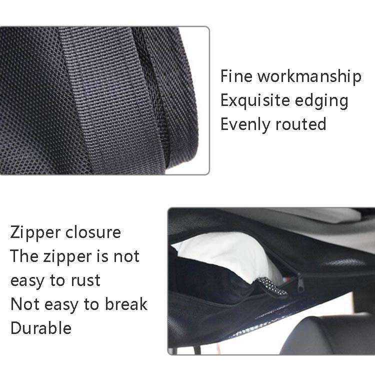 Car Storage Network Pocket Car Roof Seating Room Mesh Folding Hanging Bag, Style: Single Layer(Bl...