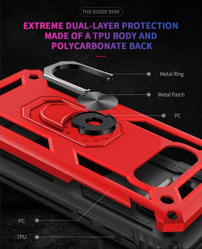 Sergeant Armor Shockproof TPU + PC Protective Case for Galaxy S10e, with 360 Degree Rotation Hold...