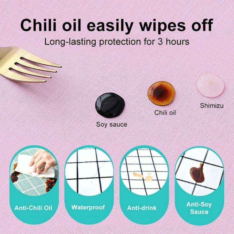 140x180cm Solid Color PVC Waterproof Oil-Proof And Scald-Proof Disposable Tablecloth(Dark Green)