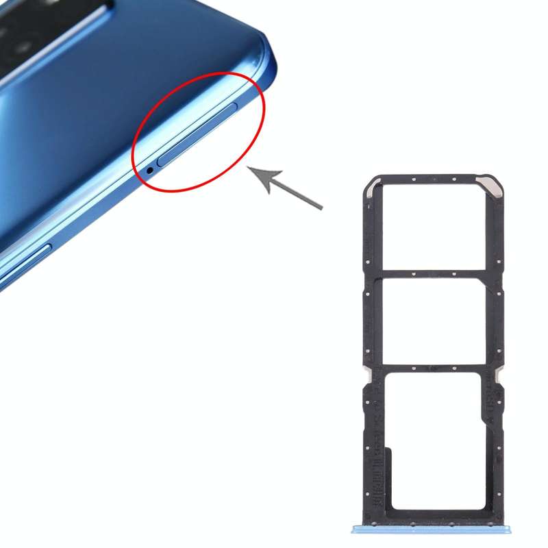 For OPPO Realme V13 5G SIM Card Tray + SIM Card Tray + Micro SD Card Tray (Silver)