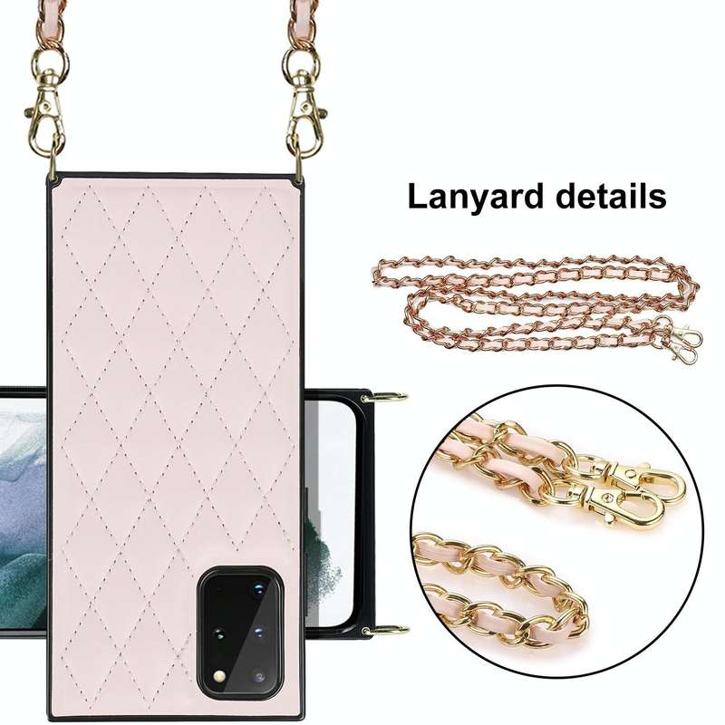 For Samsung Galaxy S20+ Elegant Rhombic Pattern Microfiber Leather +TPU Shockproof Case with Cros...