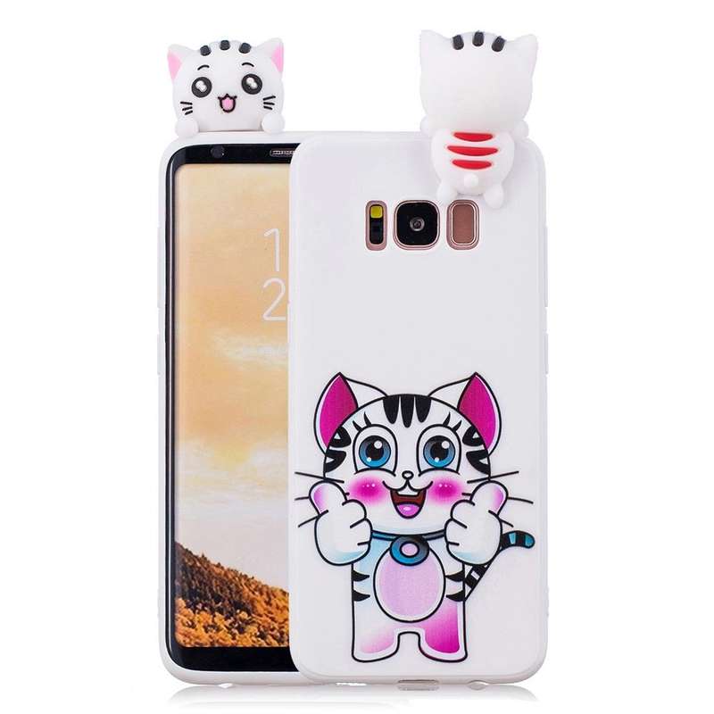 For Galaxy S8 Shockproof Cartoon TPU Protective Case(Cat)
