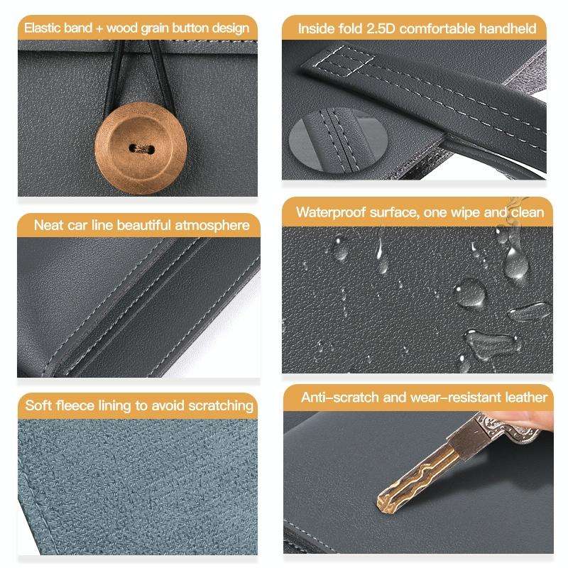 15-16 inch Universal Elastic Thread Button Portable Laptop Inner Bag(Black)