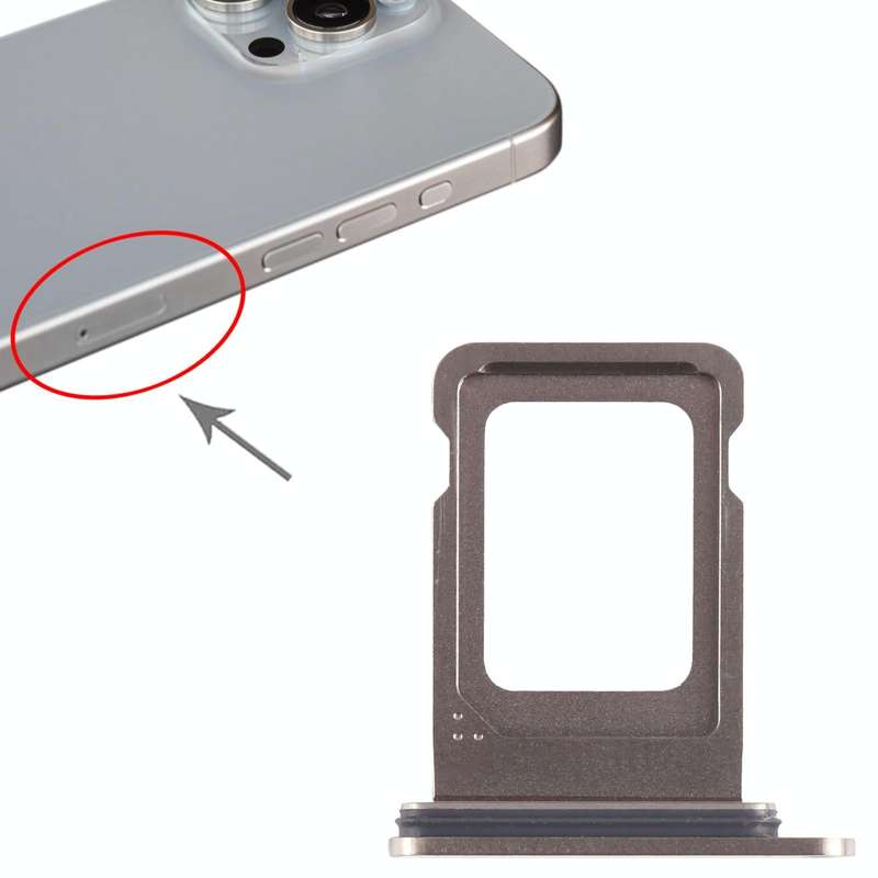 For iPhone 15 Pro Max SIM Card Tray (Titanium Color)