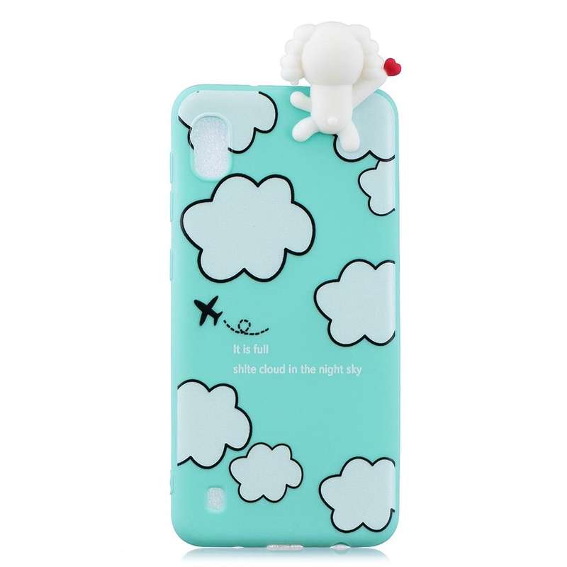 For Galaxy A10 Shockproof Cartoon TPU Protective Case(Clouds)
