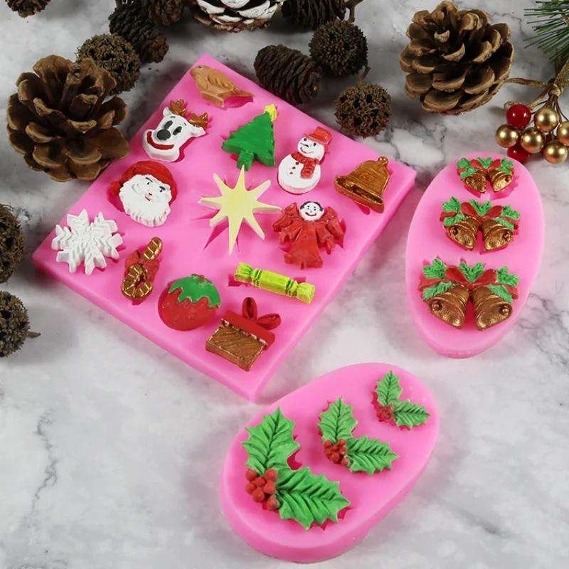 DIY Christmas Silicone Mold Elk Sleigh Cake Plaster Decoration Mold, Model: 50-235-B