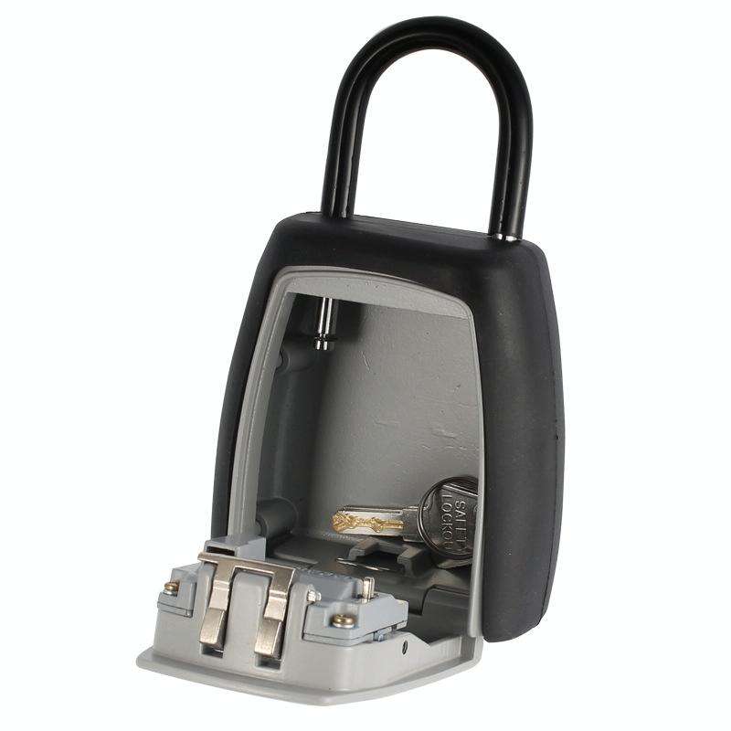 Password Key Box Four-digit Password Lock Padlock Type Free Installation Key Lock Box