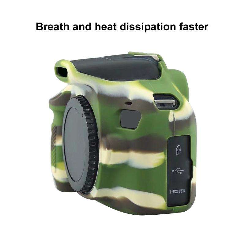 Soft Silicone Protective Case for Canon EOS 2000D (Camouflage)
