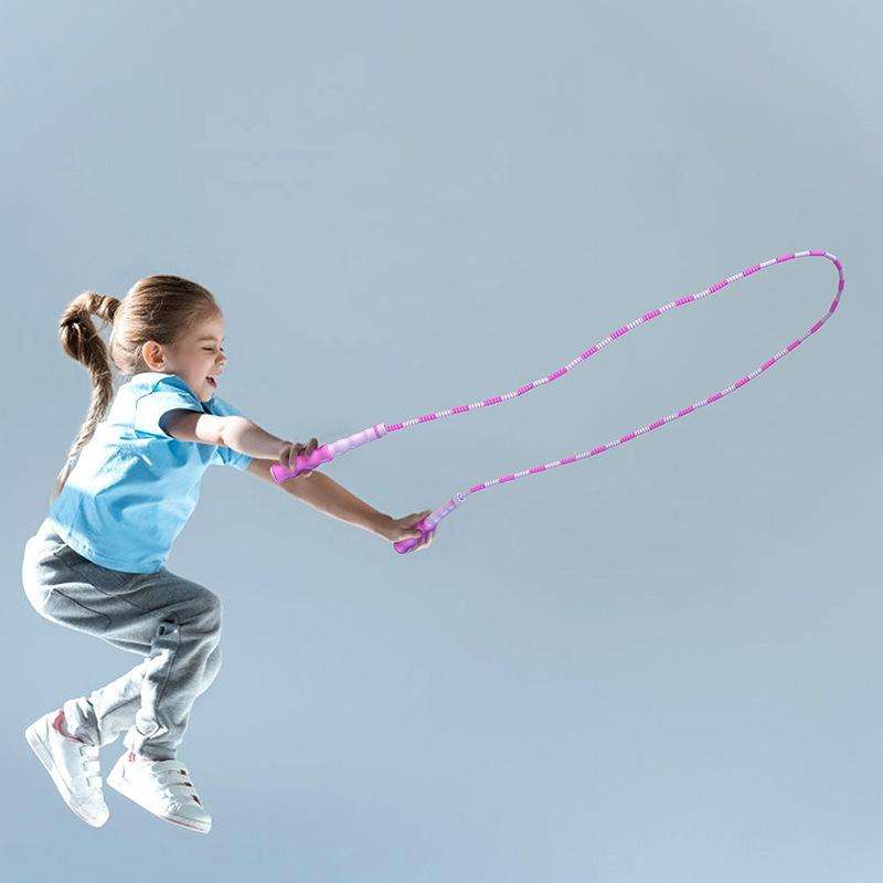 2 PCS 2.8m Children Bamboo Joint Skipping Rope, Style:(Soft Beads Pink)