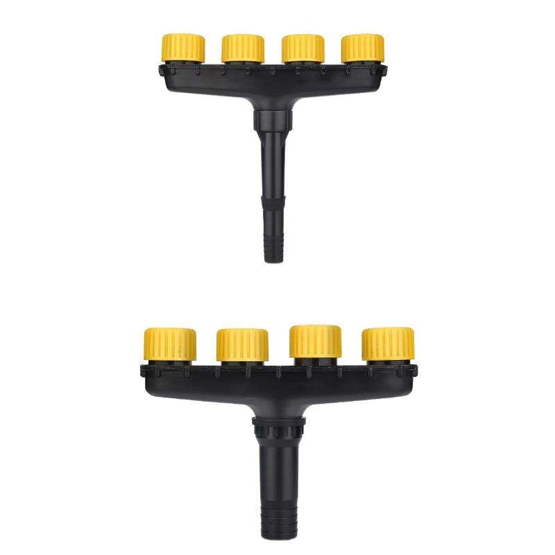 DKSSQ Gardening Watering Sprinkler Nozzle, Specification: 4 Head With 1.5 inch Interface