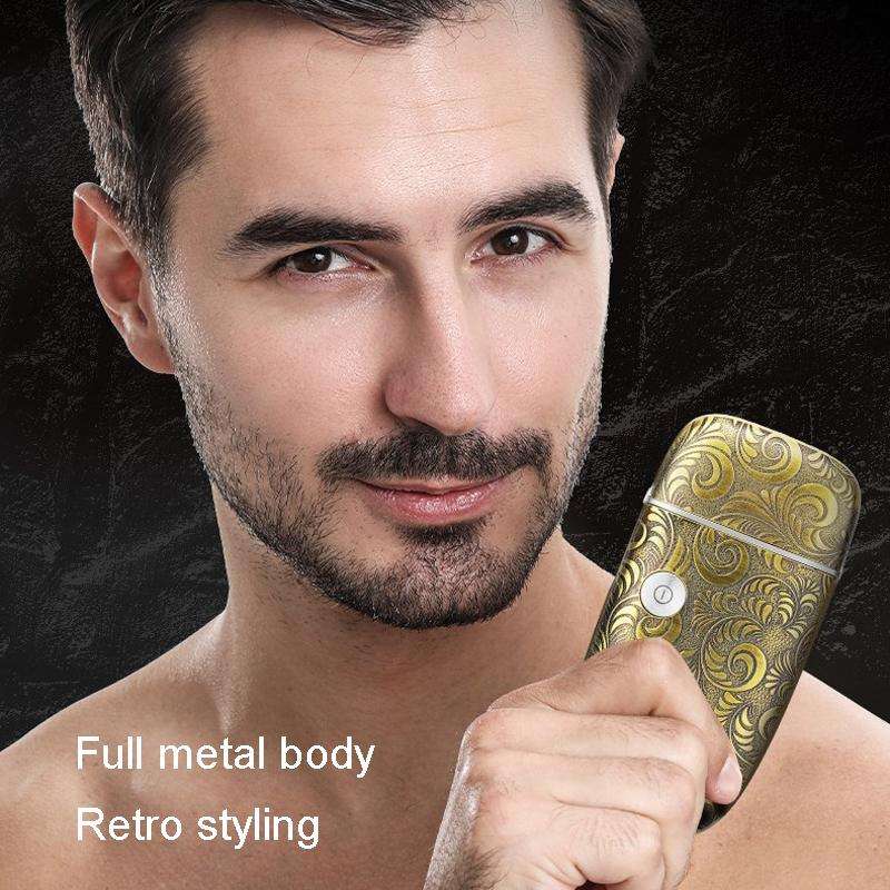 Men Bald Haircut 2 In 1 Electric Hair Clipper Waterproof Set(Gold)
